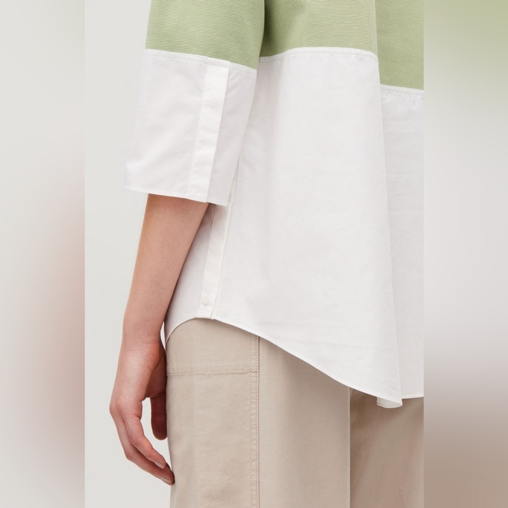 COS Sweatshirt with Shirt Hem | Size Medium - Picture 2 of 9